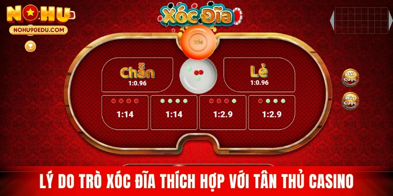 Lý do trò xóc đĩa thích hợp với tân thủ casino